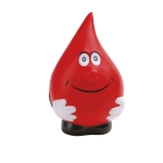 Red antistress ball in the shape of a blood drop, RedDrop red colour first view