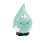 Light blue stress ball in the shape of a water drop light blue colour first view