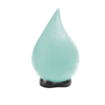 Light blue stress ball in the shape of a water drop light blue colour second view