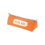 Classic pencil case ideal for pencils and pens, Trend orange colour image with logo