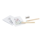 Kid's colouring set with pencils and pictures, Playtime natural colour first view