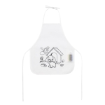 Kid's colouring apron with pre- motif, Colorchef white colour first view