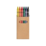 Box of 6 wax crayons for kids, Window brown colour first view