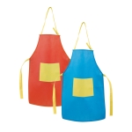 Children's apron non-woven fabric, front pocket various colours