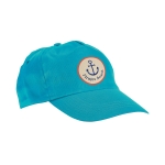 Kid's cap with ventilation and Velcro fastener, Kidscolor light blue colour image with logo