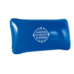 Inflatable beach cushion made of opaque PVC in colours blue colour image with logo