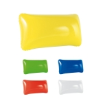 Inflatable beach cushion made of opaque PVC in colours various colours