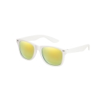 Sunglasses with mirrored lenses, UV400 protection white colour