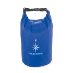 Waterproof boat tour bag with 3.5L capacity royal blue colour image with logo