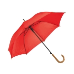 Automatic umbrella with wooden handle, Ø 104, Essence red colour