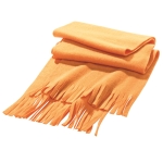 Winter scarf made of fleece in colours, Bufanda Colors orange colour