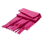 Winter scarf made of fleece in colours, Bufanda Colors pink colour