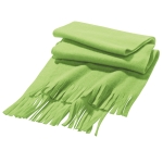 Winter scarf made of fleece in colours, Bufanda Colors light-green colour