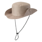 Safari-style polyester hat with ventilation holes beige colour