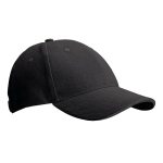 Cotton cap with metal buckle, Cottonclub black colour