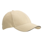 Cotton cap with metal buckle, Cottonclub beige colour