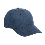 Denim peaked cap with vents, Jeans blue colour