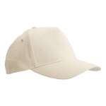 Cap made of 100% cotton with Velcro, Ecostyle Cap natural colour