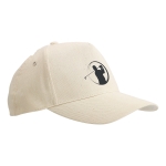 Cap made of 100% cotton with Velcro, Ecostyle Cap natural colour image with logo