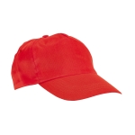 Cap with ventilation eyelets & Velcro in colours red colour