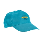 Cap with ventilation eyelets & Velcro in colours light blue colour image with logo