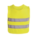 Kid's hi-vis vest reflector stripes Velcro yellow colour first view