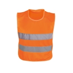 Kid's hi-vis vest reflector stripes Velcro orange colour first view