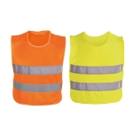 Kid's hi-vis vest reflector stripes Velcro various colours