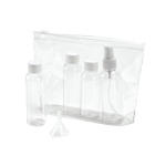 Toiletry bag made of PVC with 3 bottles, Frequentflyer transparent colour