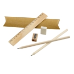 5-piece writing set in a cardboard box, College natural colour