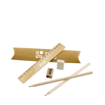 5-piece writing set in a cardboard box, College main view