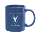 Branded ceramic mug in bright colours, 330 ml blue colour image with logo