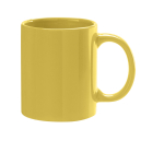 Branded ceramic mug in bright colours, 330 ml yellow colour