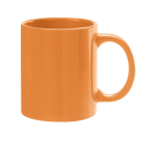 Branded ceramic mug in bright colours, 330 ml orange colour