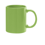 Branded ceramic mug in bright colours, 330 ml light-green colour