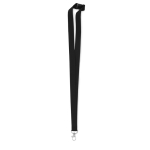 Lanyard with carabiner and safety lock black colour