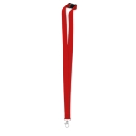 Lanyard with carabiner and safety lock red colour