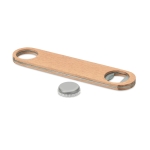 Elegant steel & wood bottle opener wood colour