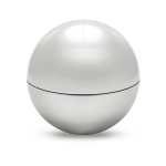 Ball-shaped lip balm in box, SPF 15 UV shiny silver colour second view