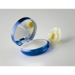 Lip balm with mirror in metal box, SPF 15 UV blue colour fourth view