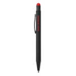 Corporate pen with push button red colour second main view