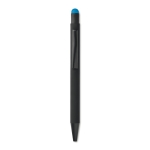 Corporate pen with push button turquoise colour