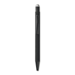 Corporate pen with push button silver colour