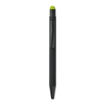 Corporate pen with push button lime colour