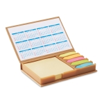 Desk pad and sticky notes beige colour