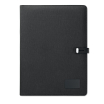 Folder with charging station, power bank and USB cable black colour