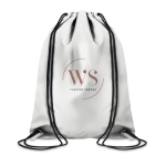 Easy secure reflective drawstring bag silver colour main view