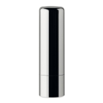 Lip balm stick in metallic container, SPF 15 UV shiny silver colour second view