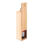 Wooden wine bottle box for gifting and Christmas promotions wood colour third view