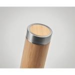 Stainless steel bamboo thermos flask for promotions, 480 ml wood colour fifth view